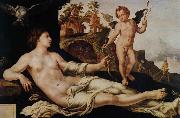 Maarten van Heemskerck Venus and Cupid oil painting